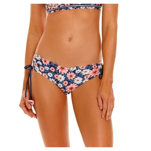 Agua Bendita Ross Eda Bikini Bottom Floral Daisy Blue Size 3XL NWT - Picture 1 of 6